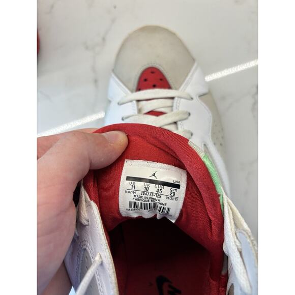Nike Air Jordan 7 Hare 2015 Mens Size 11 304775-125 OG VII Retro White Red - Picture 5 of 7